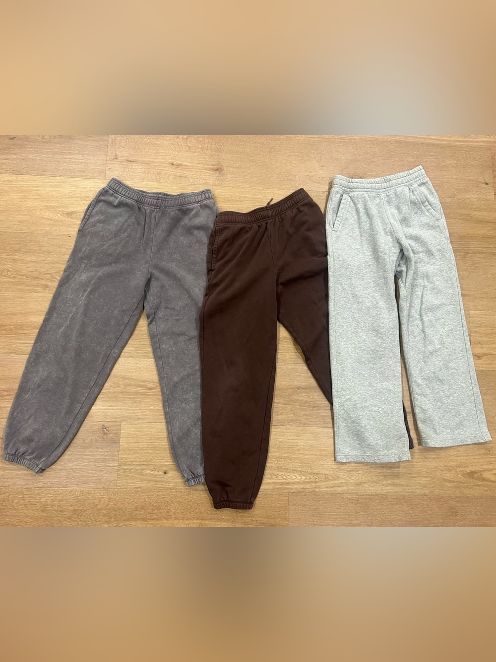 GAP Kids Sweatpants Trio - Brown, Gray, Light Gray